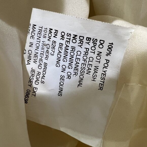 Rina di Montella Champagne Taffeta with Crop Jacket Formal Ball Gown $680 - Picture 11 of 12